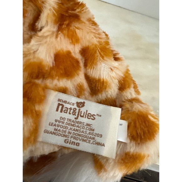 Nat & Jules Giraffe Plush Hand Puppet Toy Orange Cream Soft - Picture 3 of 5